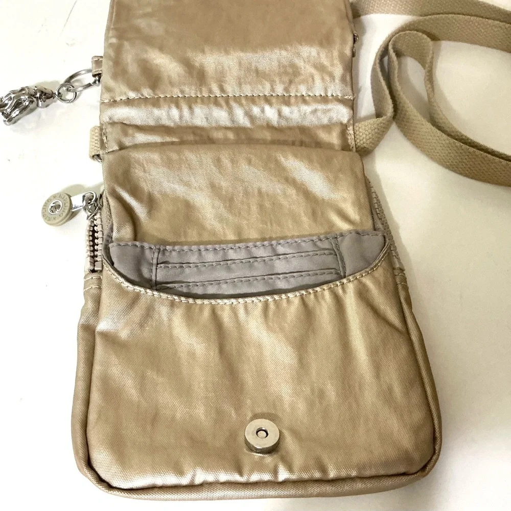 Kipling Eldorado Crossbody Organizer Bag Toasty Gold